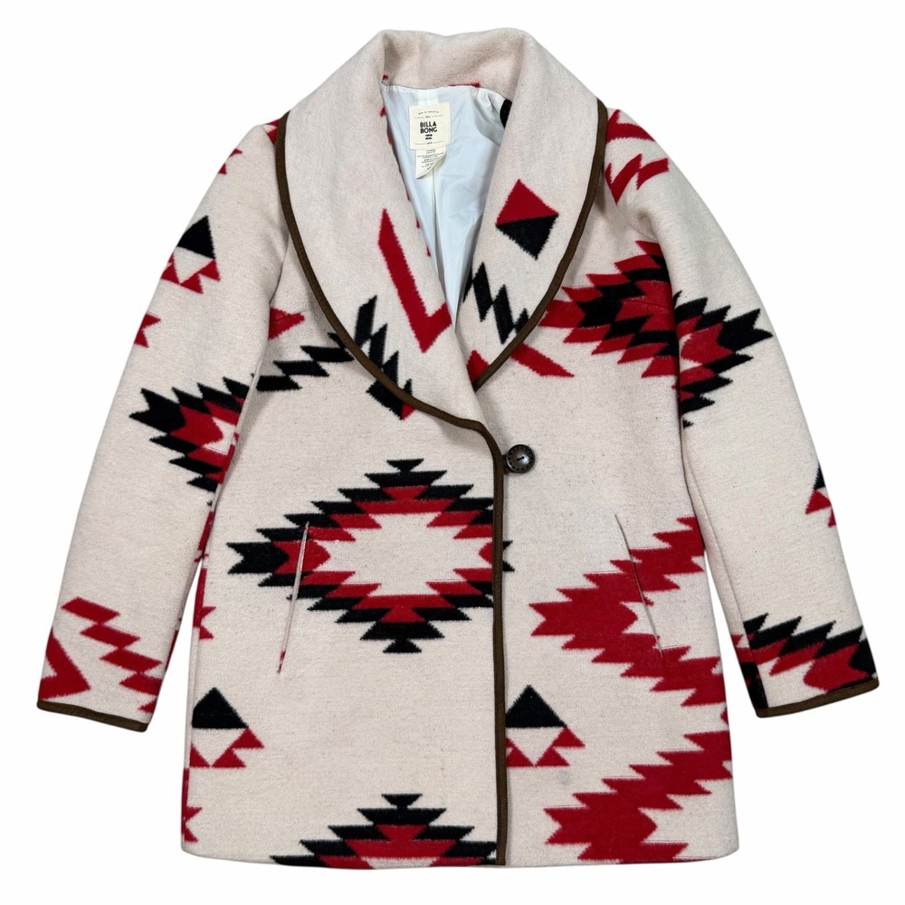 Billabong Wander With Me Jacket‎ Coat Women's Sz S Small Aztec Southwestern